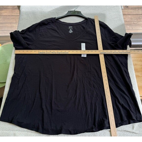 Sonoma T-Shirt Plus Sz The Everyday Tee V-Neck Long Sleeve Black 3X Women's New - Picture 7 of 8